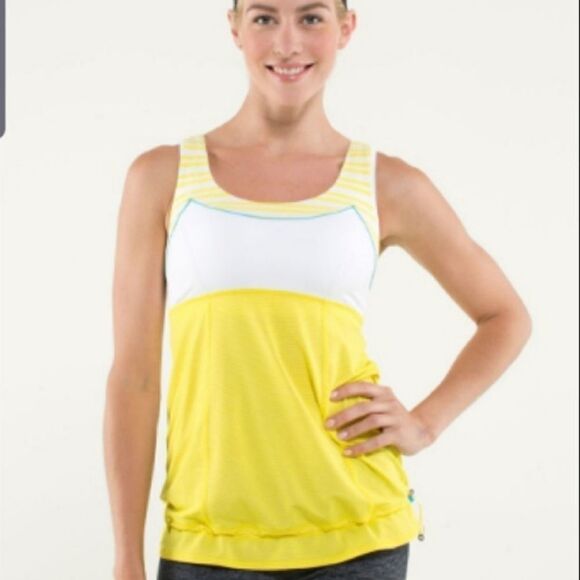 Lululemon Run: Ta Ta Topper  Sizzle / Twin Stripe - Picture 1 of 4